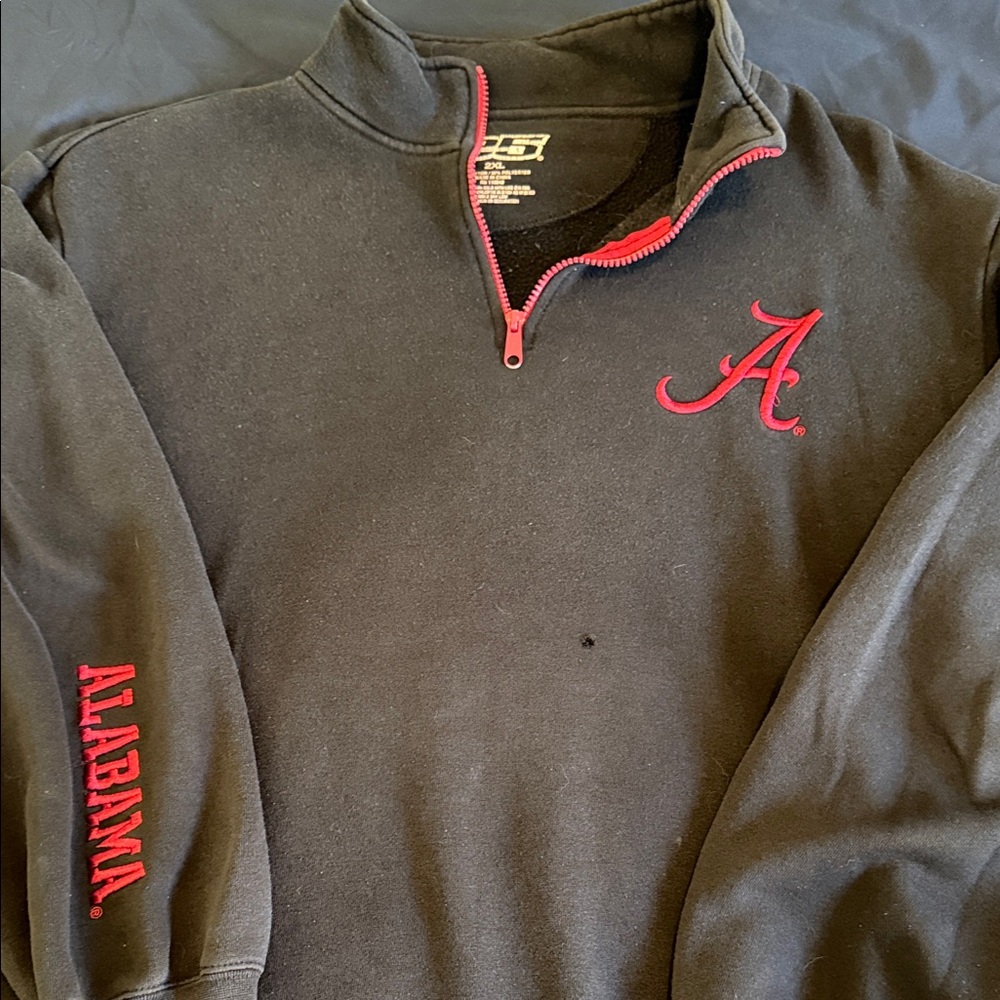 Alabama Crimson Tide Men's Navy Zip-Up Sweater